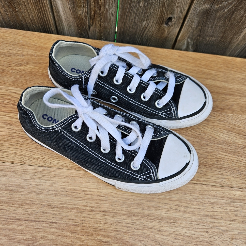 Converse All Star Black and White Canvas Sneakers Unisex Size 11.5 - Picture 3 of 16